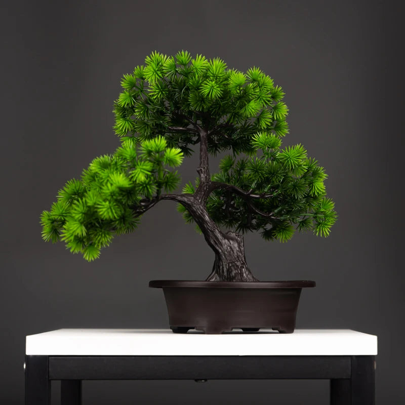 Artificial Pine Bonsai – Elegant Desktop Decor - 27 cm