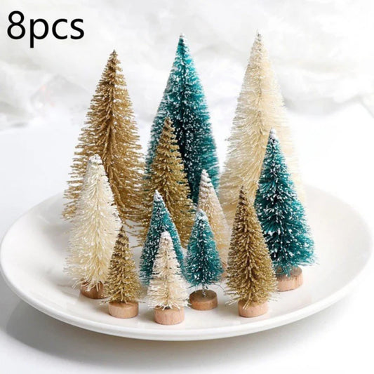 8pcs Mini Decorative Christmas Trees