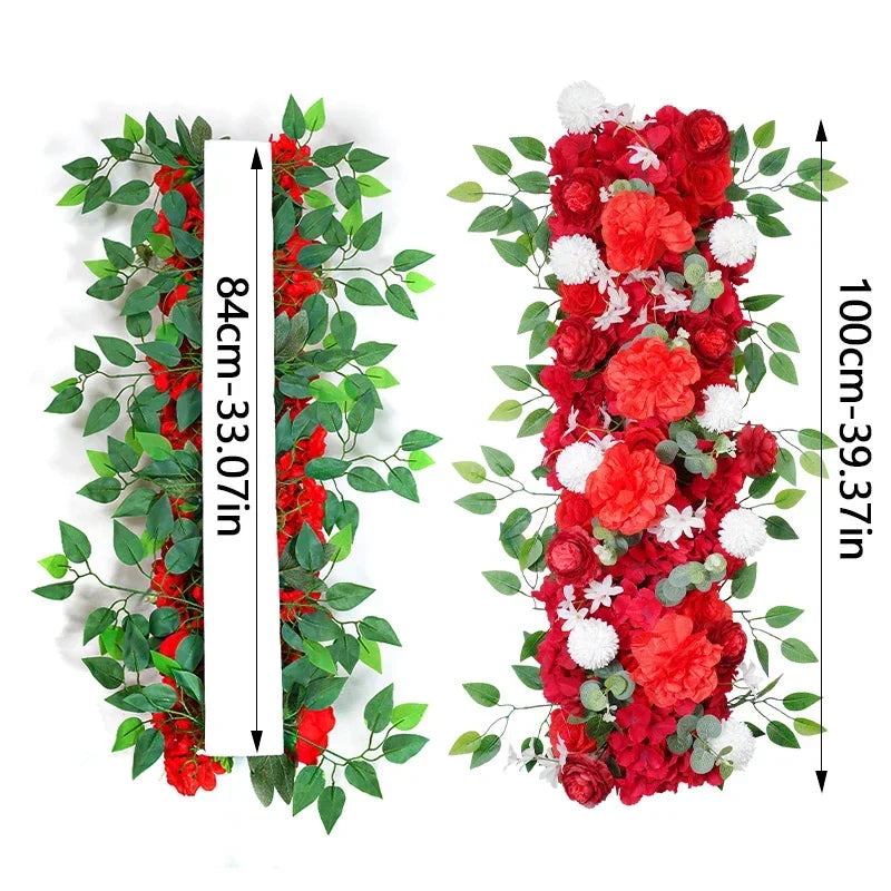 Artificial Flower Row Wedding Table Centerpiece