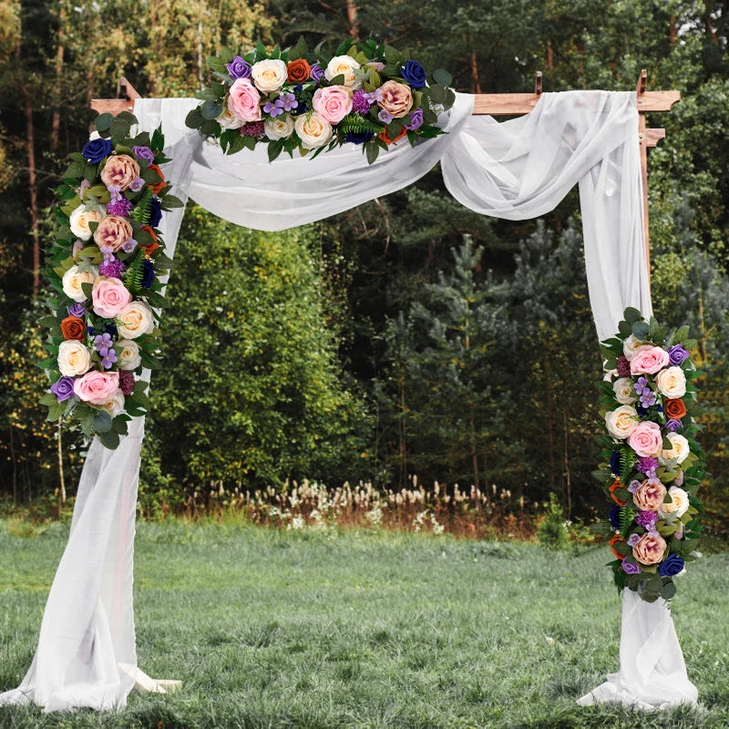 Artificial Flowers Row Arch