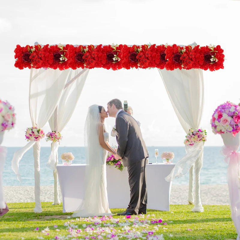 Artificial Flowers Row Arch