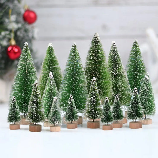 Artificial Mini Wooden Christmas Trees